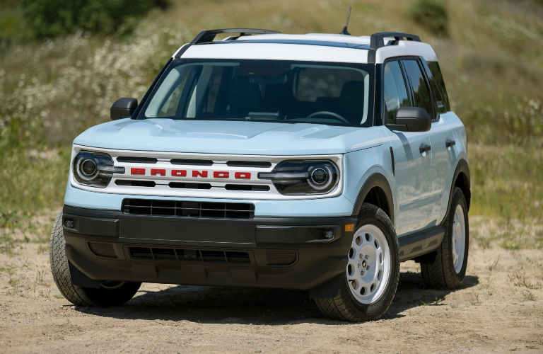 2023 Ford Bronco Heritage in Robin's Egg Blue Front View
