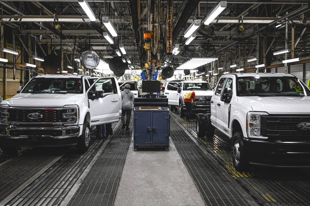 Ford Super Duty Trucks being built in the Kentucky plant