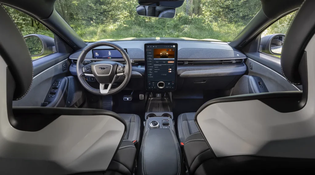 Interior of the new Ford Mach-E Rally