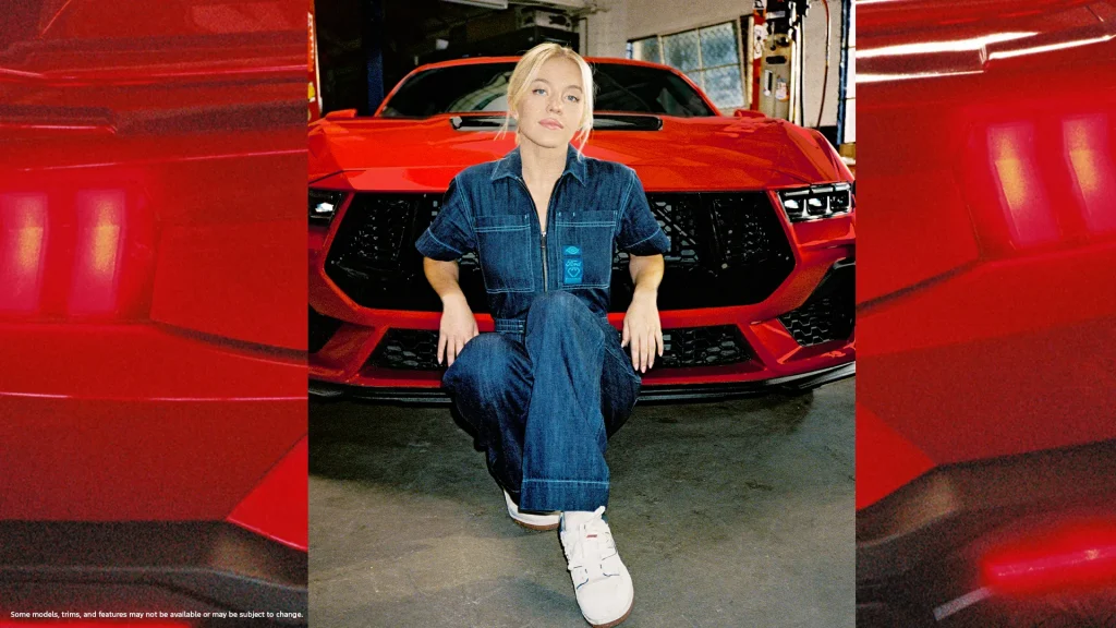 Sydney Sweeney and Ford Clothing Collaboration Inspired by  Ford Mustang