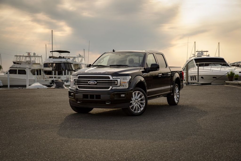 Ford F-150 Parked Front 3/4 View on a Dock