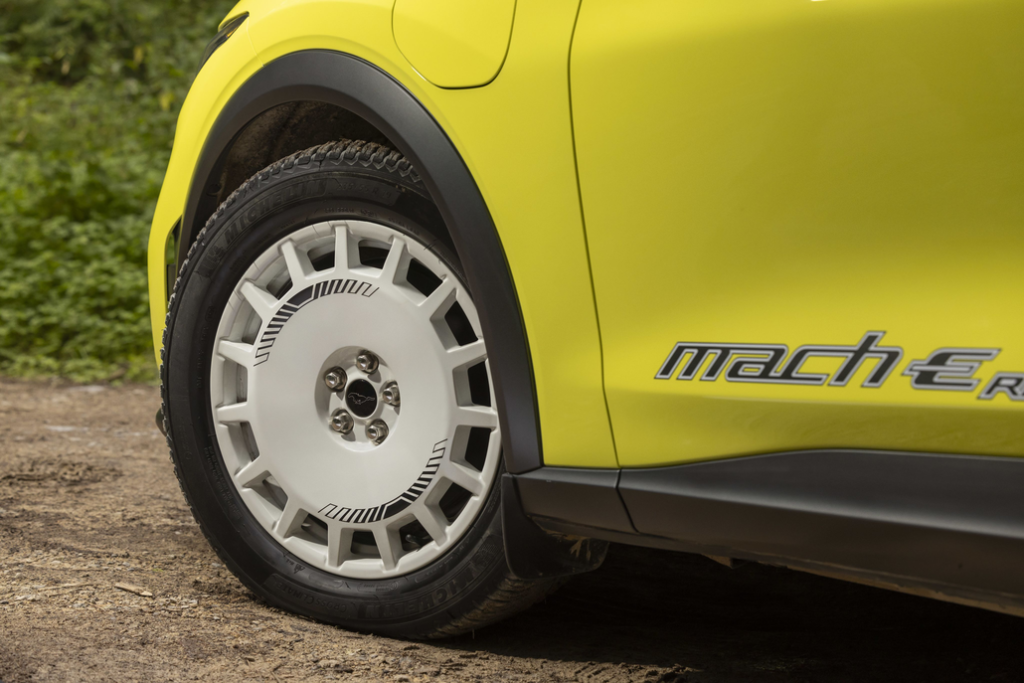 Ford Mustang Mach-E Rally Front Wheel Close-Up