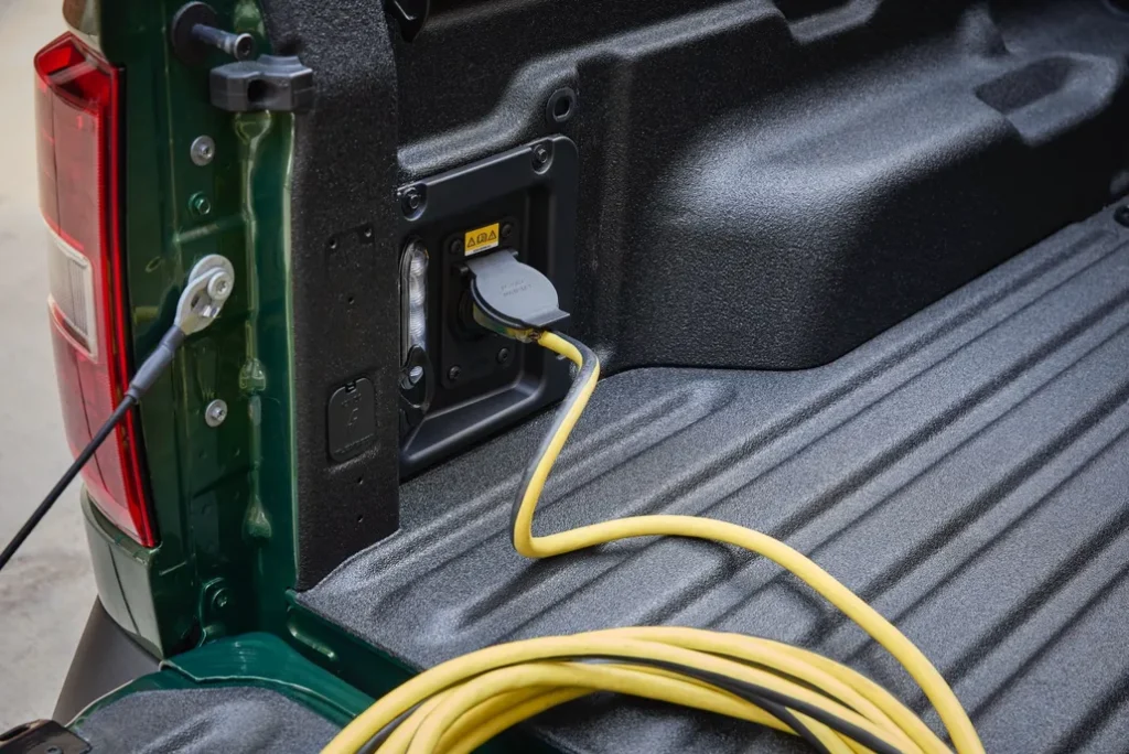 Ford Maverick Hybrid Rear Tailgate Outlet Close-Up