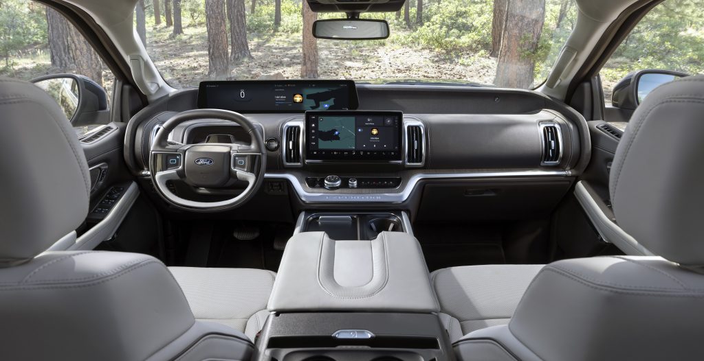 The Shiny And Luxurious Front Interior Of The 2025 Ford Expedition