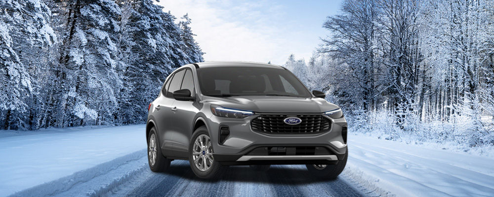 Ford Escape on a Wisconsin snowy road