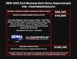 2025 Ford Mustang Dark Horse Supercharged Whipple Stage 1