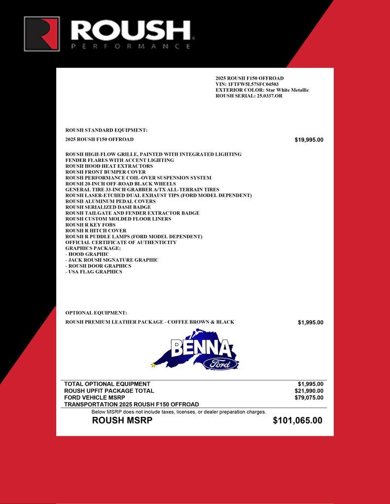 2025 Ford F-150 ROUSH OFF-ROAD