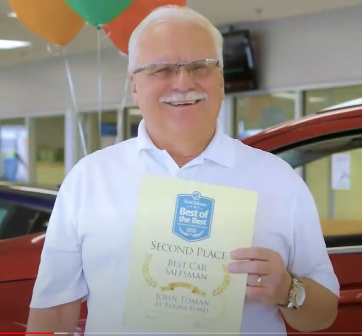 John Toman - Voted 2nd Best Car Salesman DNT Best of The bEst 2019