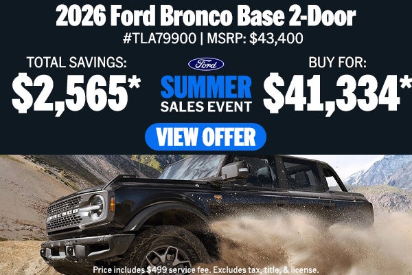 2026 Ford Bronco Base 2 Door
