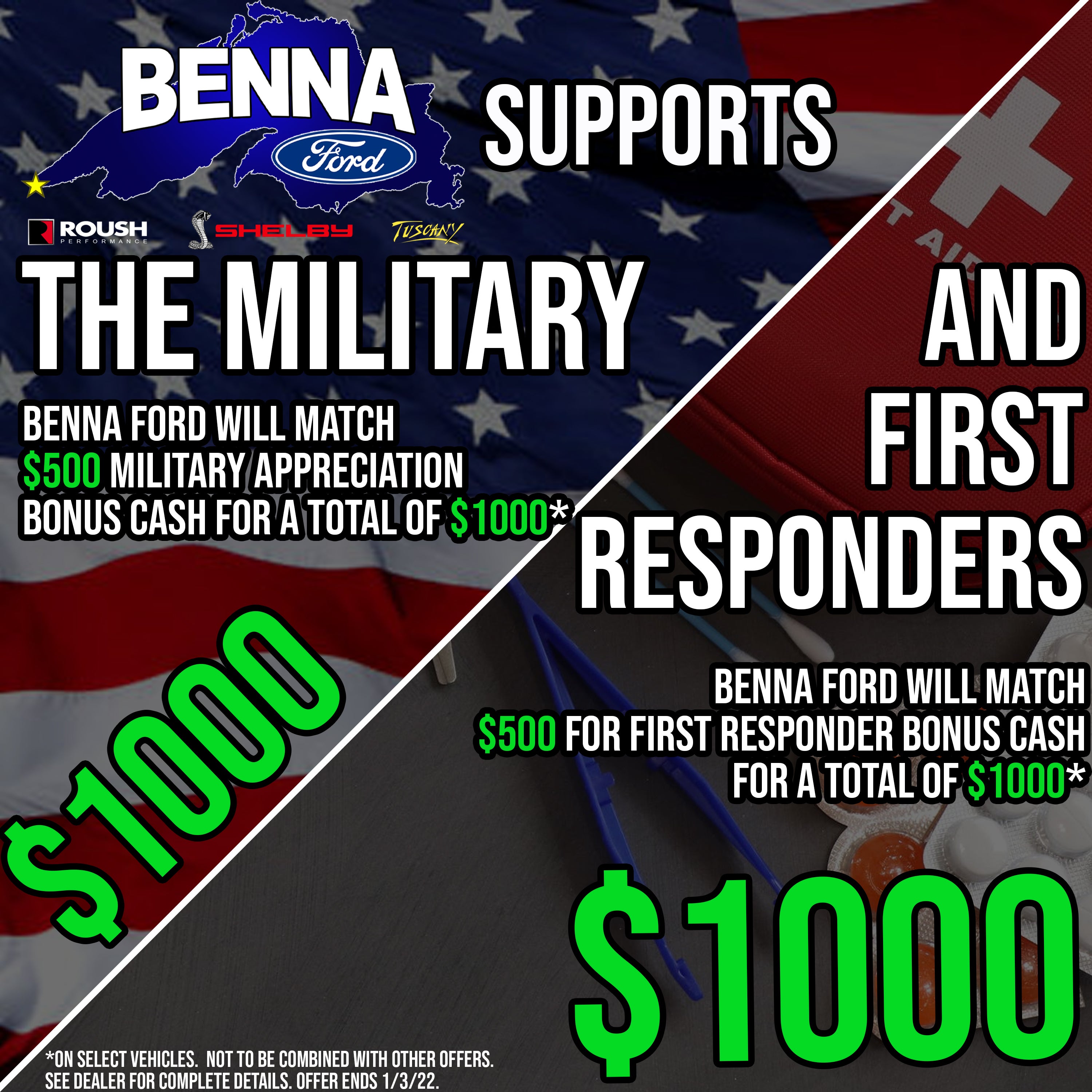 Benna Supports the Military and First Responders