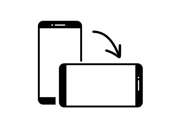 Cell phone in landscape mode.