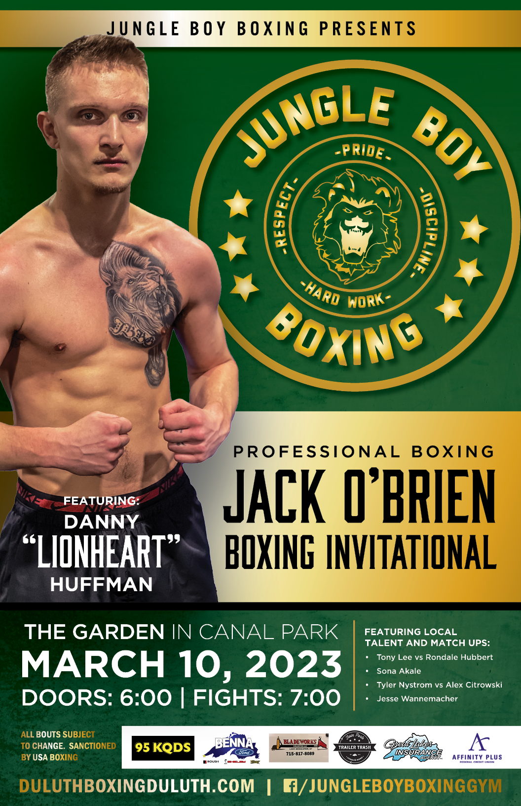 Jack O'Brien Boxing Invitational with Danny "Lionheart" Huffman