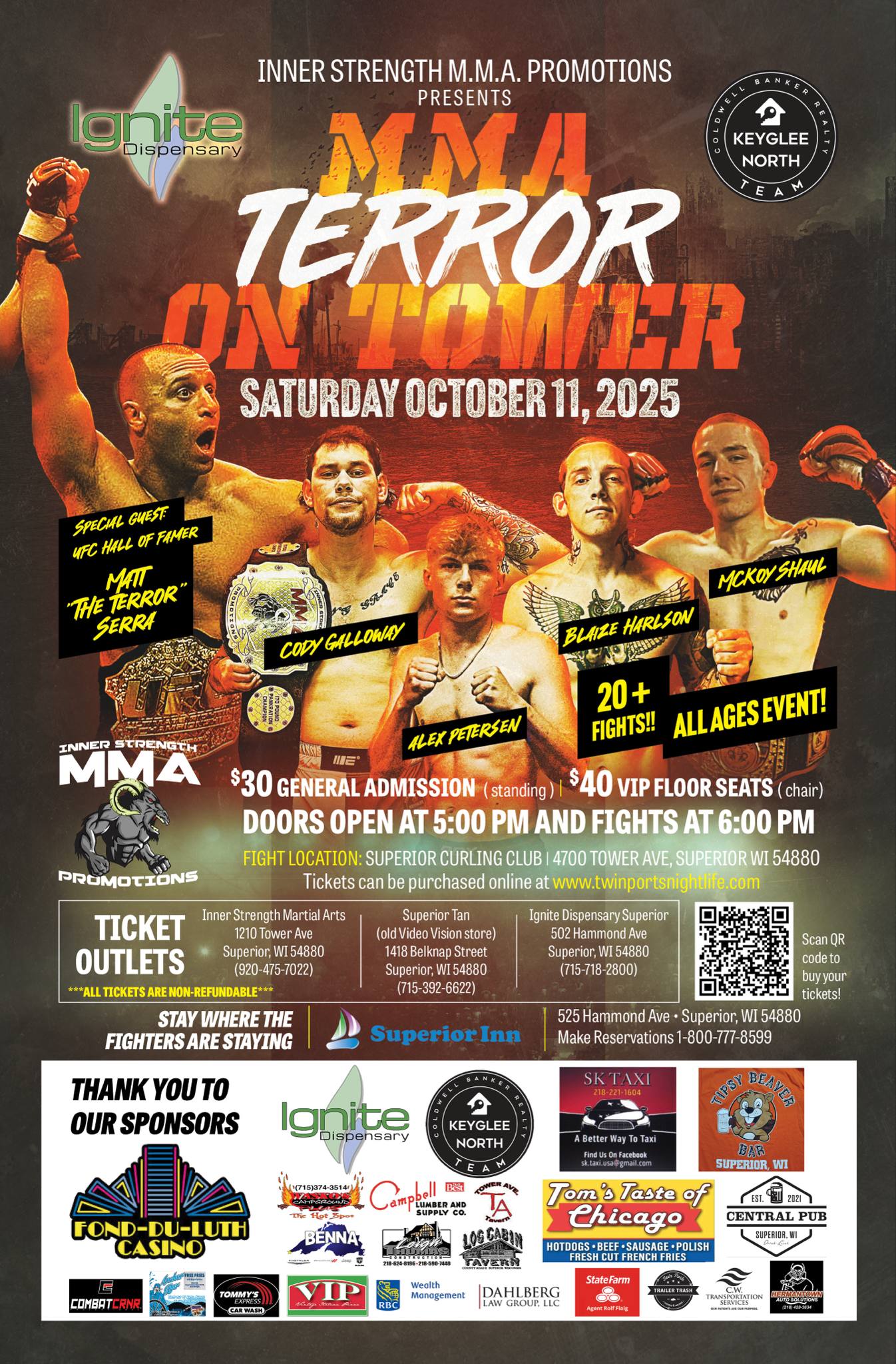 MMA Terror On Tower 2025 Superior, WI