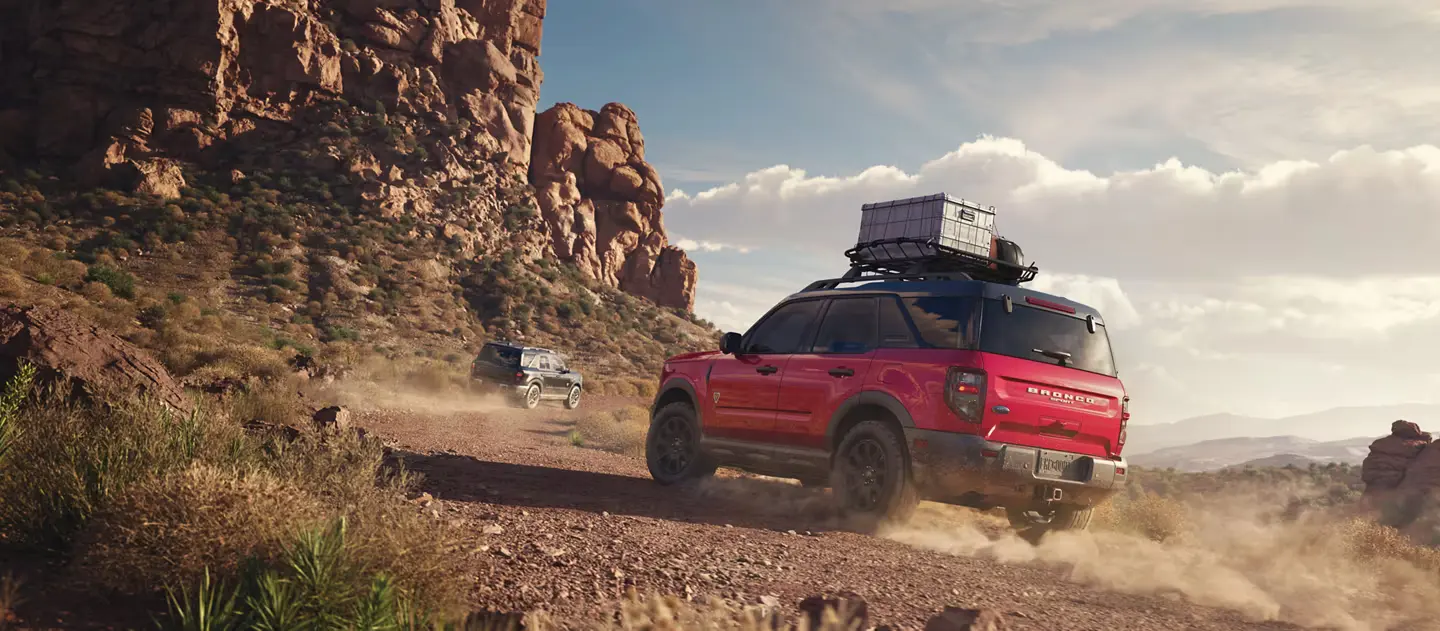 2025 Ford Bronco Sport Traveling Off Road Up a Hill with Cargo
