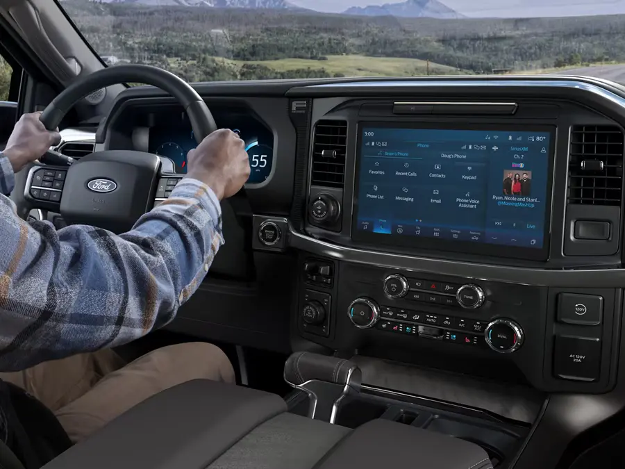 Front Dash Infotainment and Touchscreen in the 2025 Ford F-150