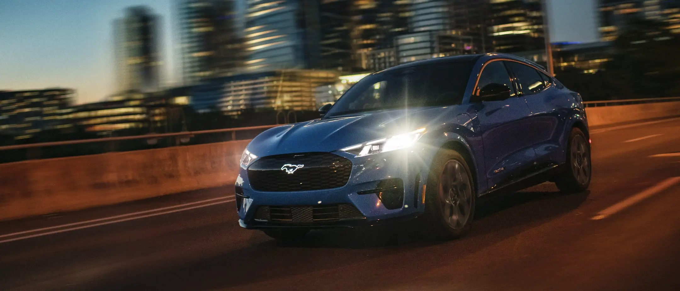 2025 Ford Mustang Mach-E Side View Driving in the City