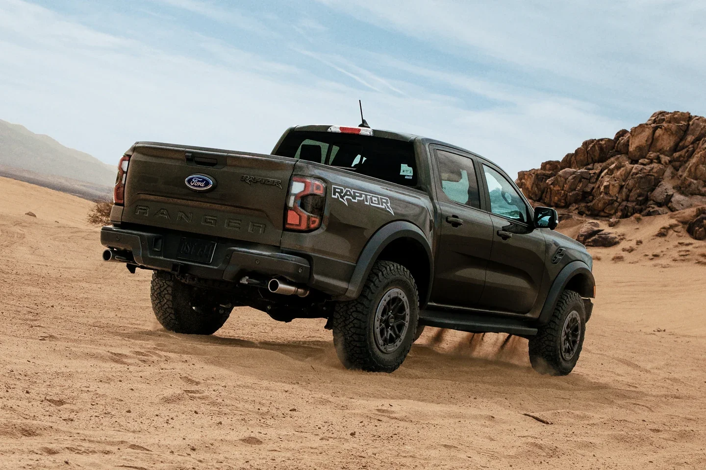 Rear View and Badging on the Exterior of the 2025 Ford Ranger Raptor