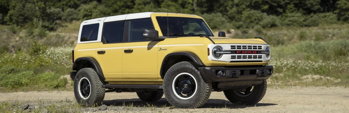 Yellow 2023 Ford Bronco Heritage Limited exterior