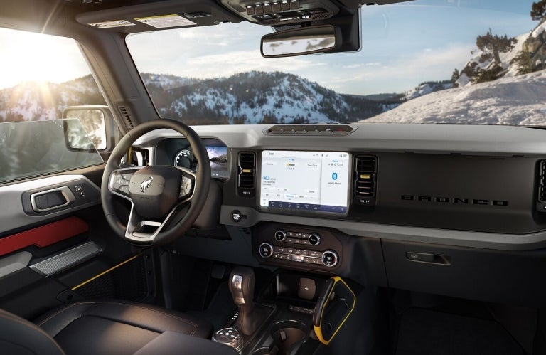 2023 Ford Bronco leather interior and touchscreen